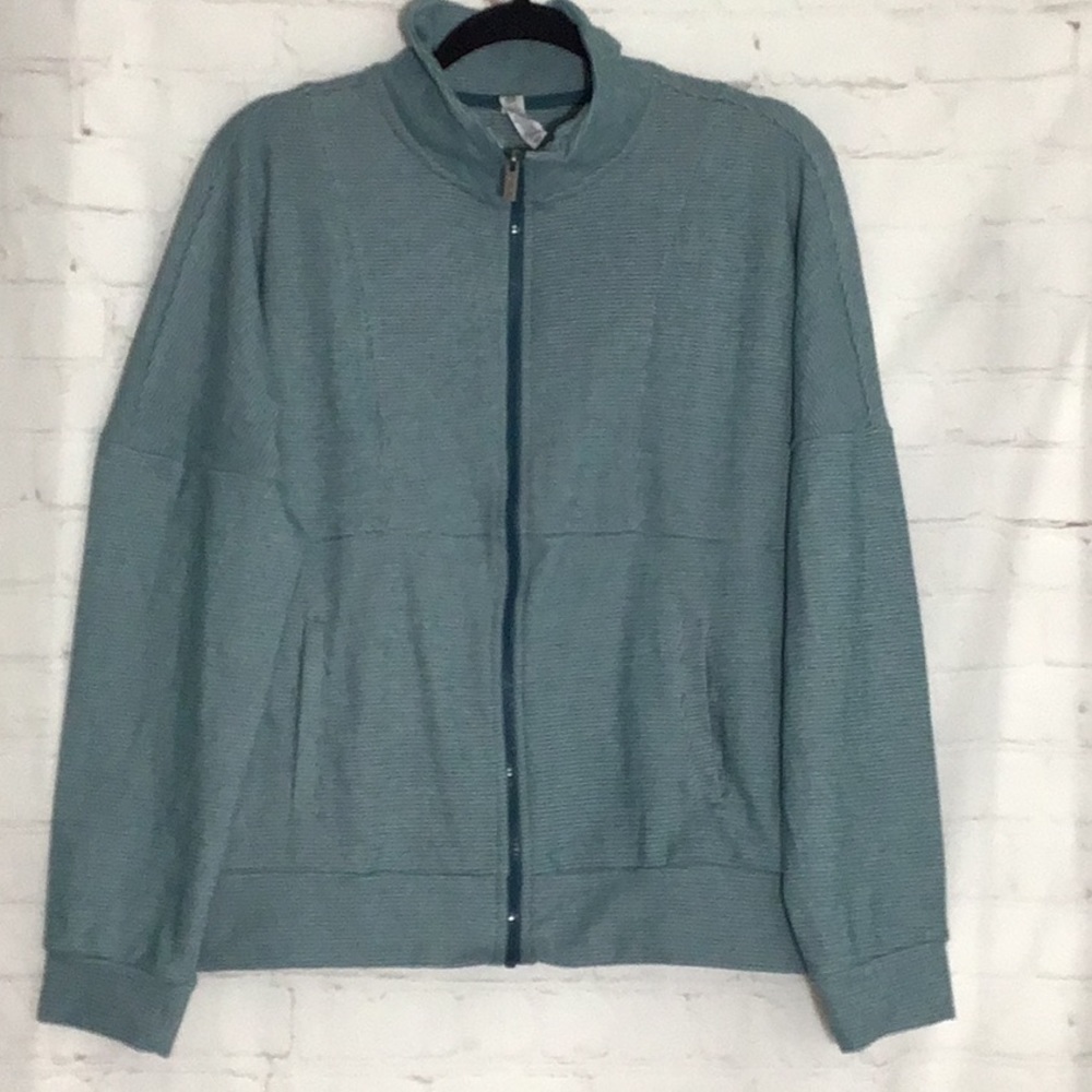 🌼RBX ribbed full zipped up sweater. Size‎ Large